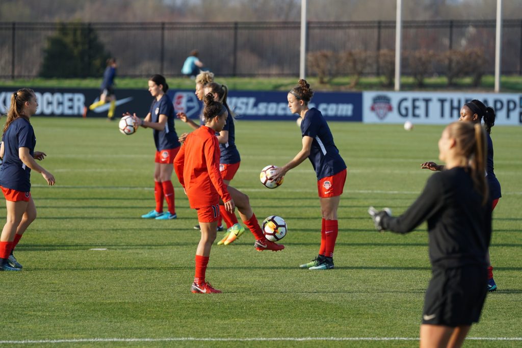 training-football-woman